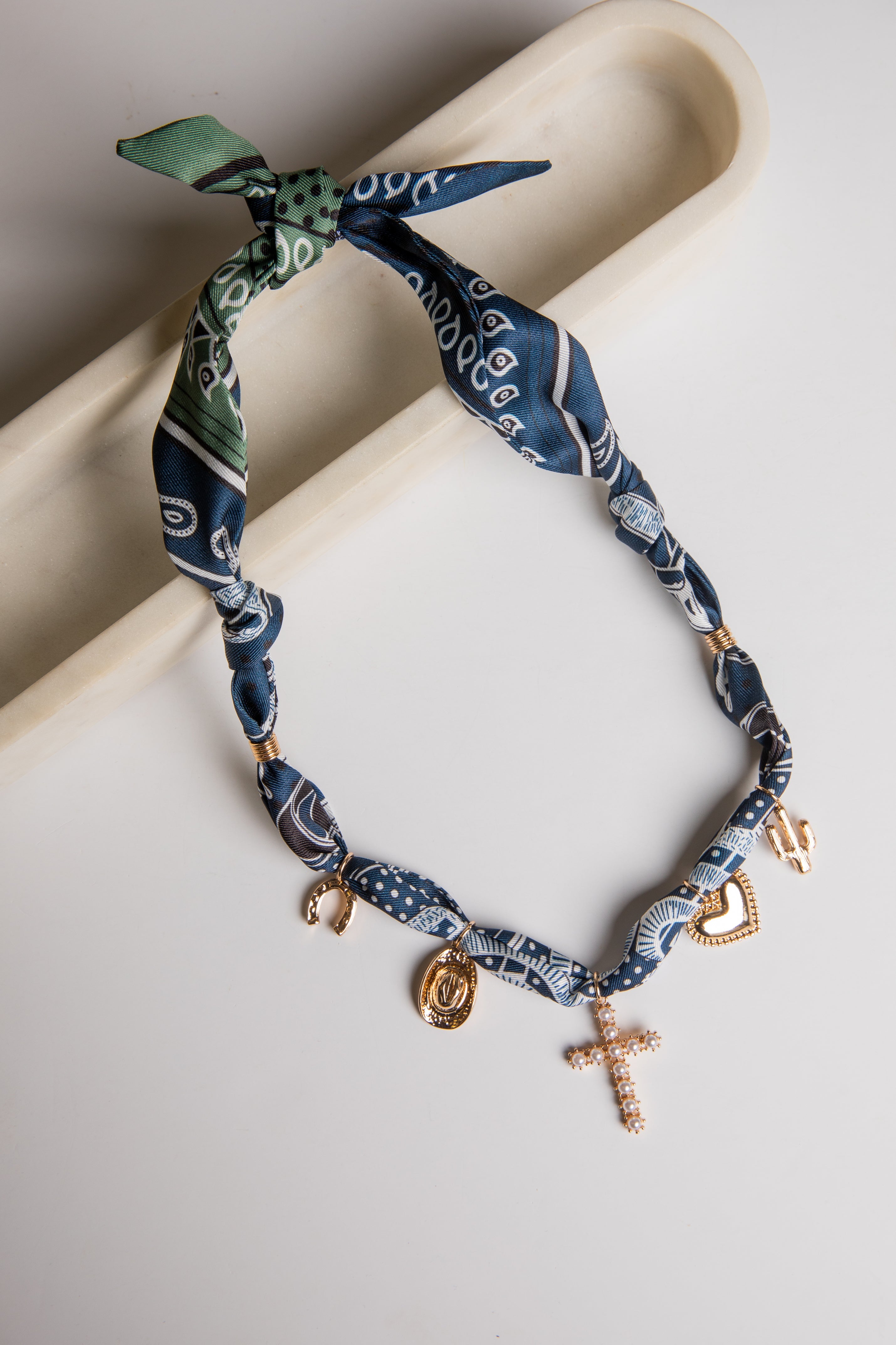 Marley Bandana Charm Necklace
