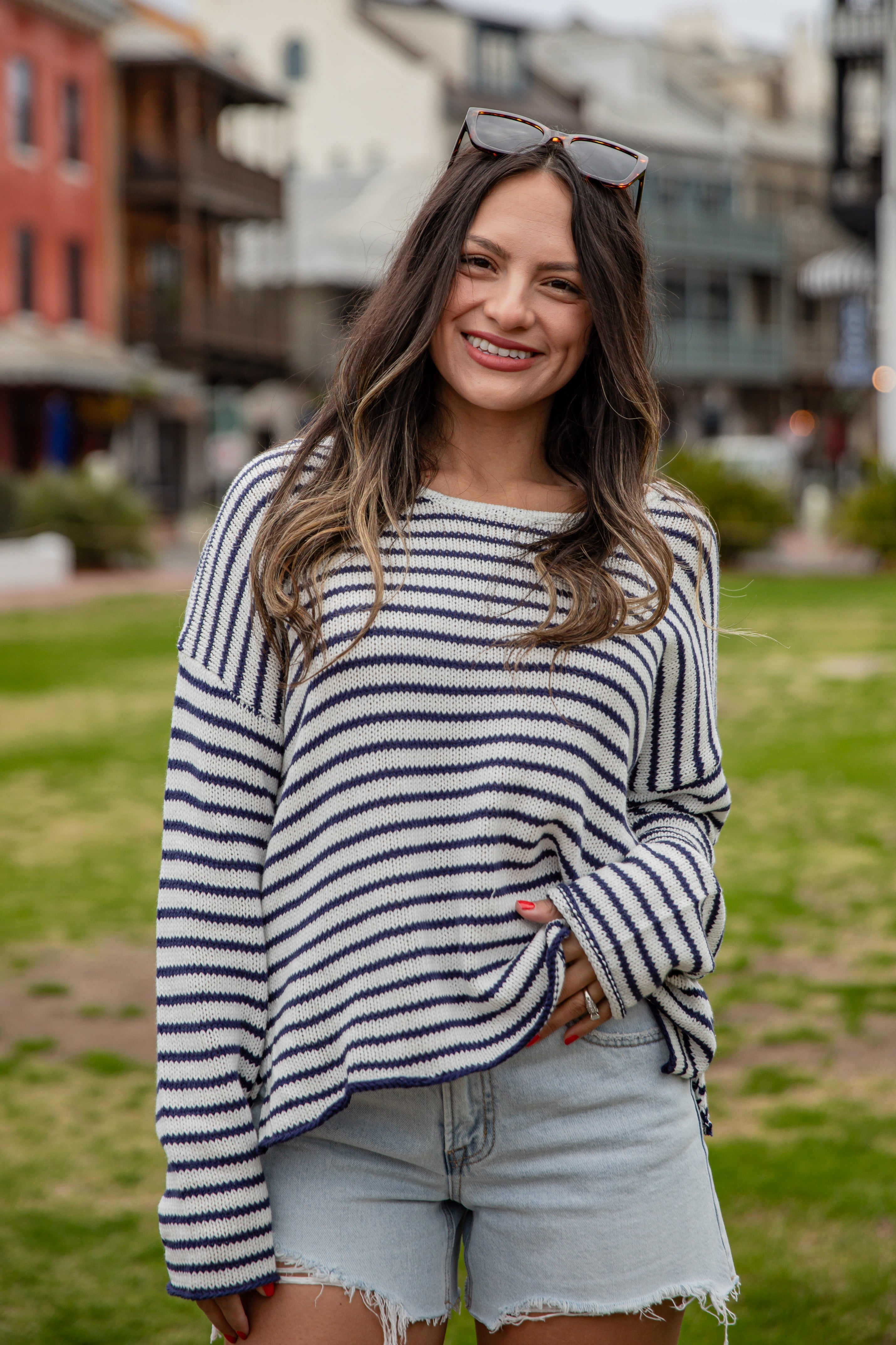 FINAL SALE - Dockside Stripe Relaxed Sweater