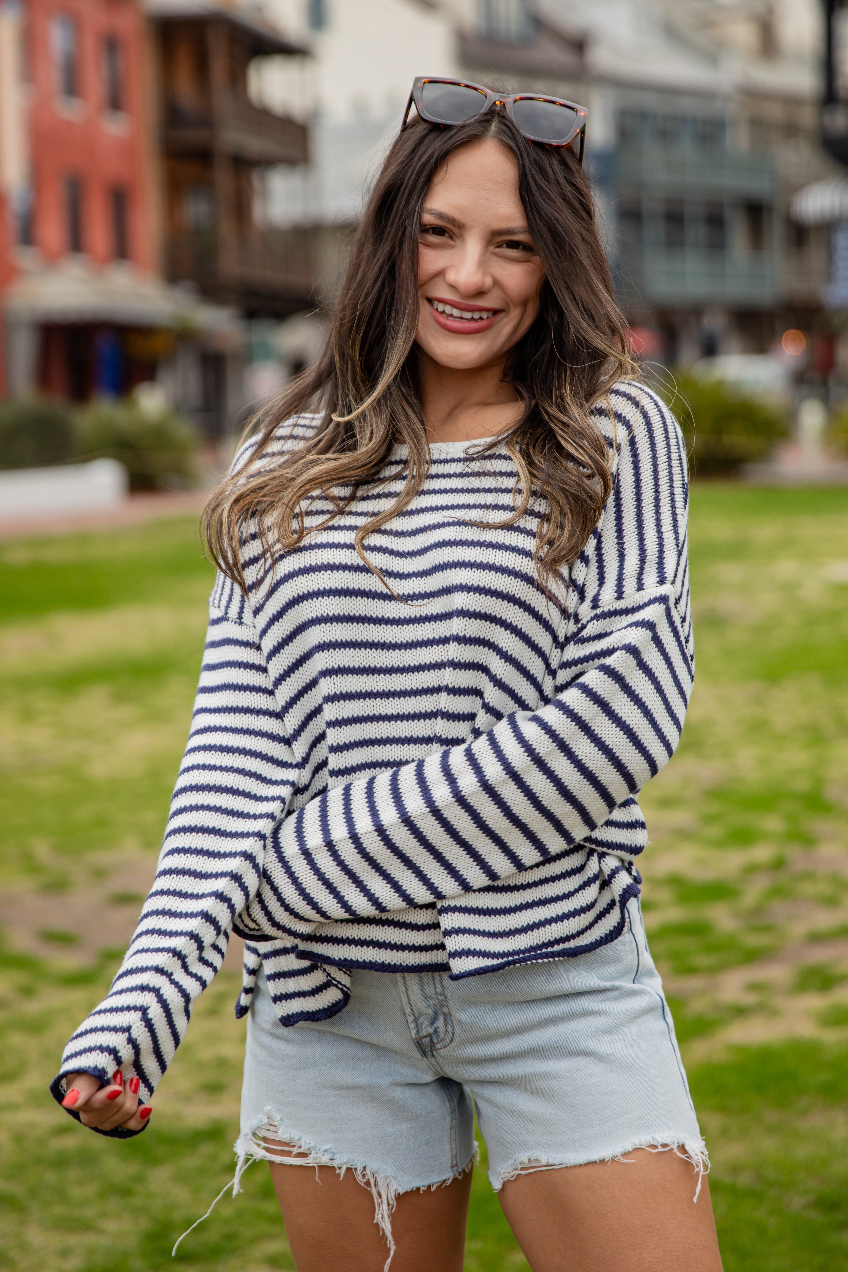 FINAL SALE - Dockside Stripe Relaxed Sweater