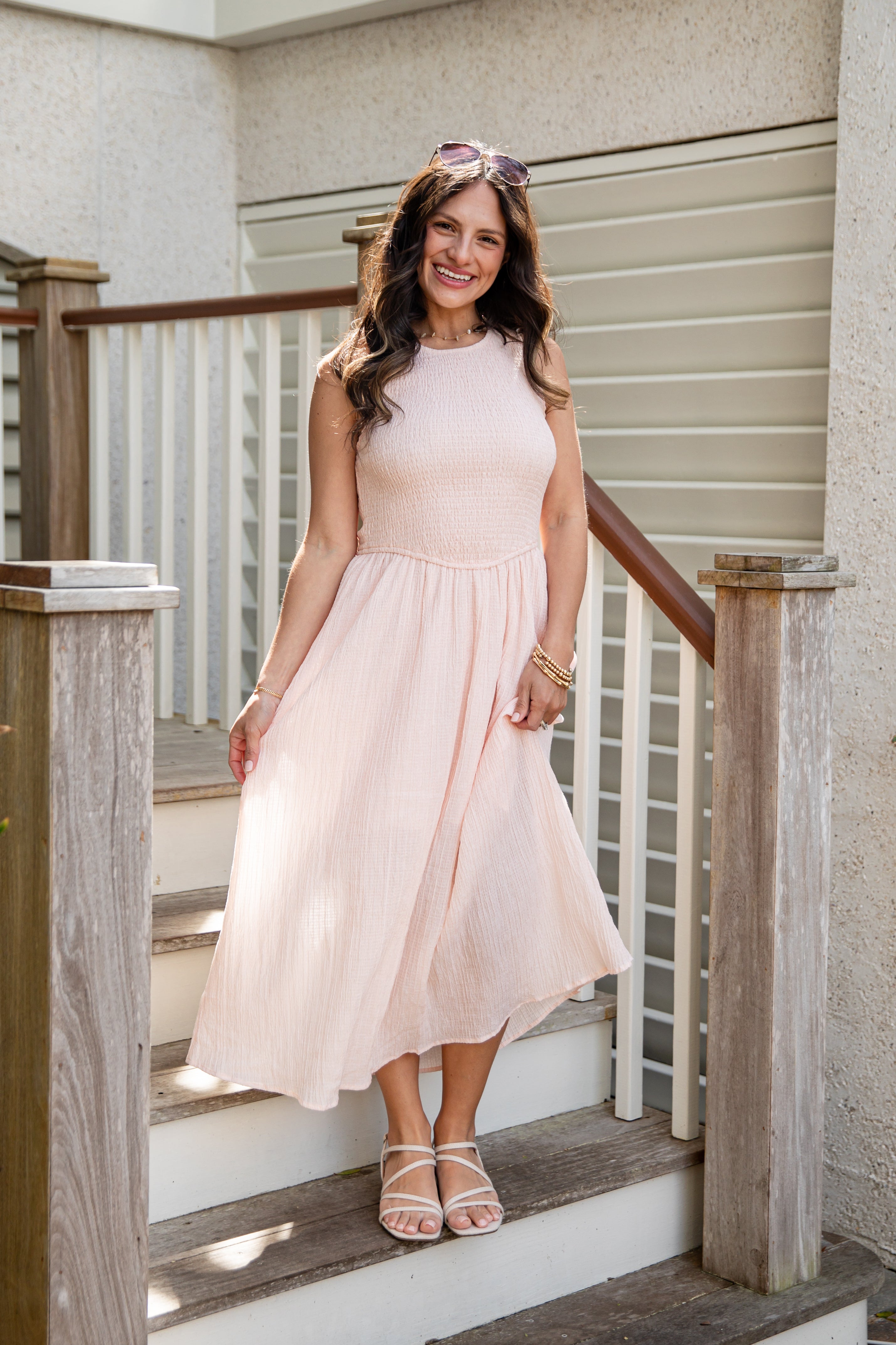 Storybook Stroll Smocked Midi Dress