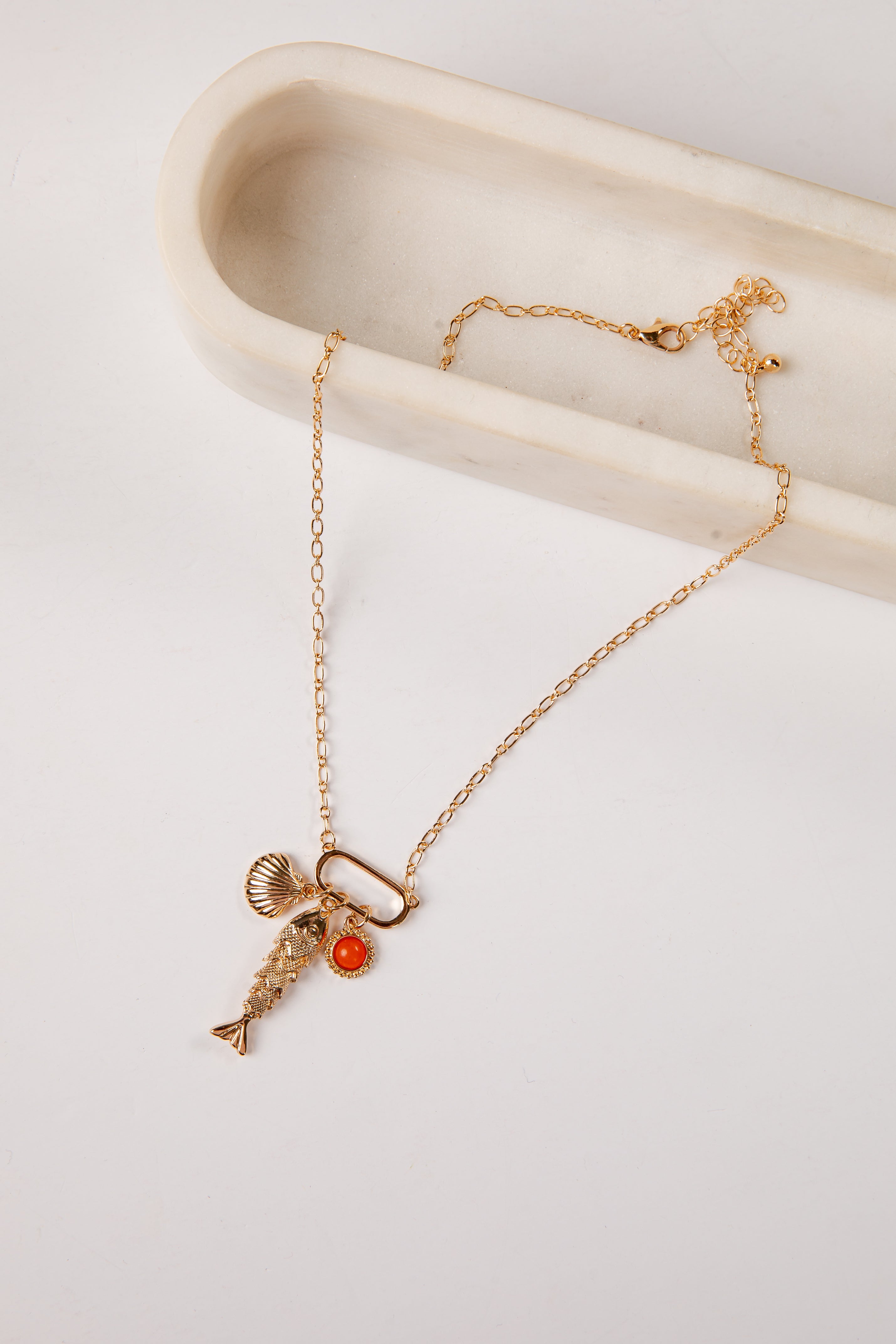 Maren Coastal Charm Gold Necklace