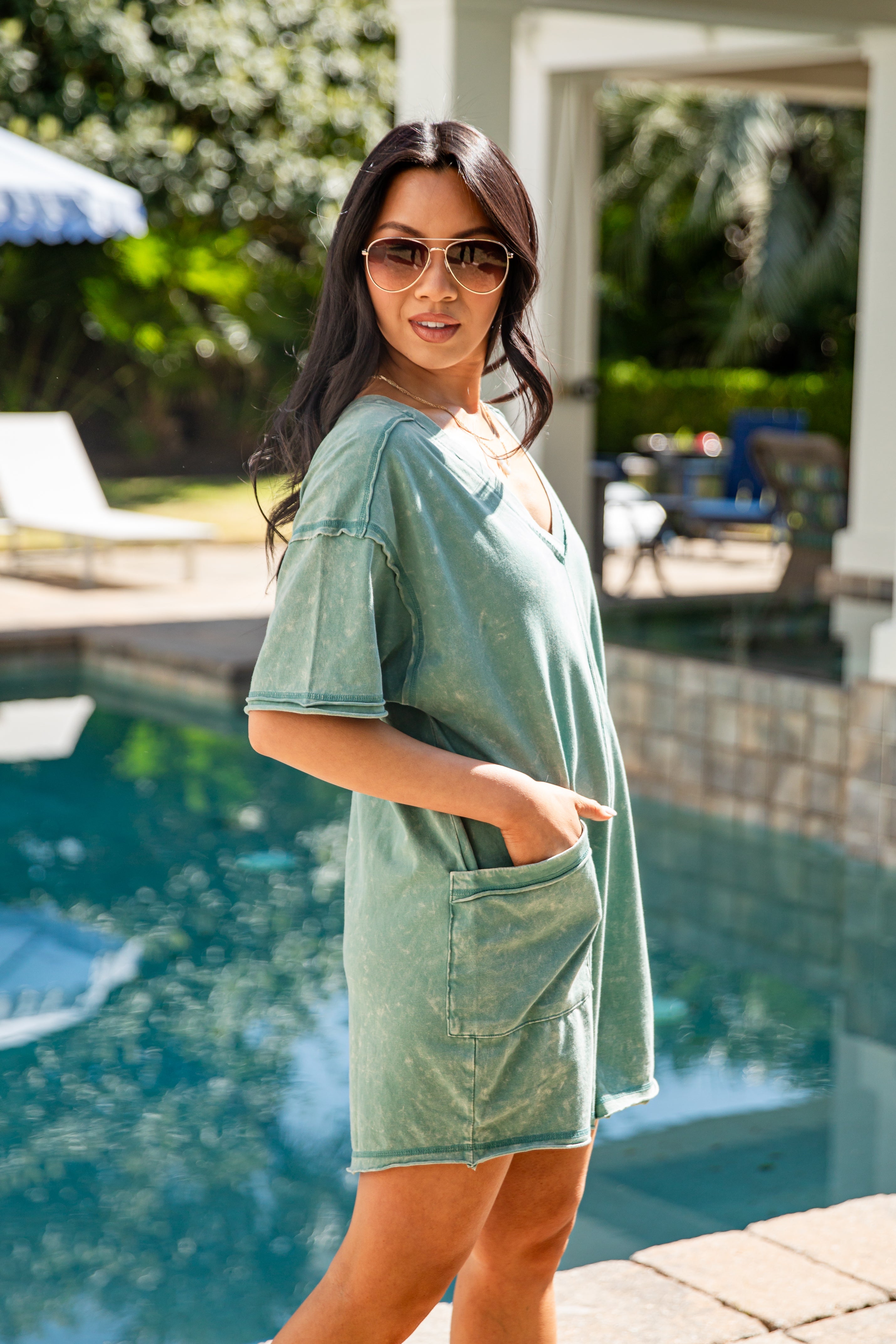 Lounge Look Washed T-Shirt Romper
