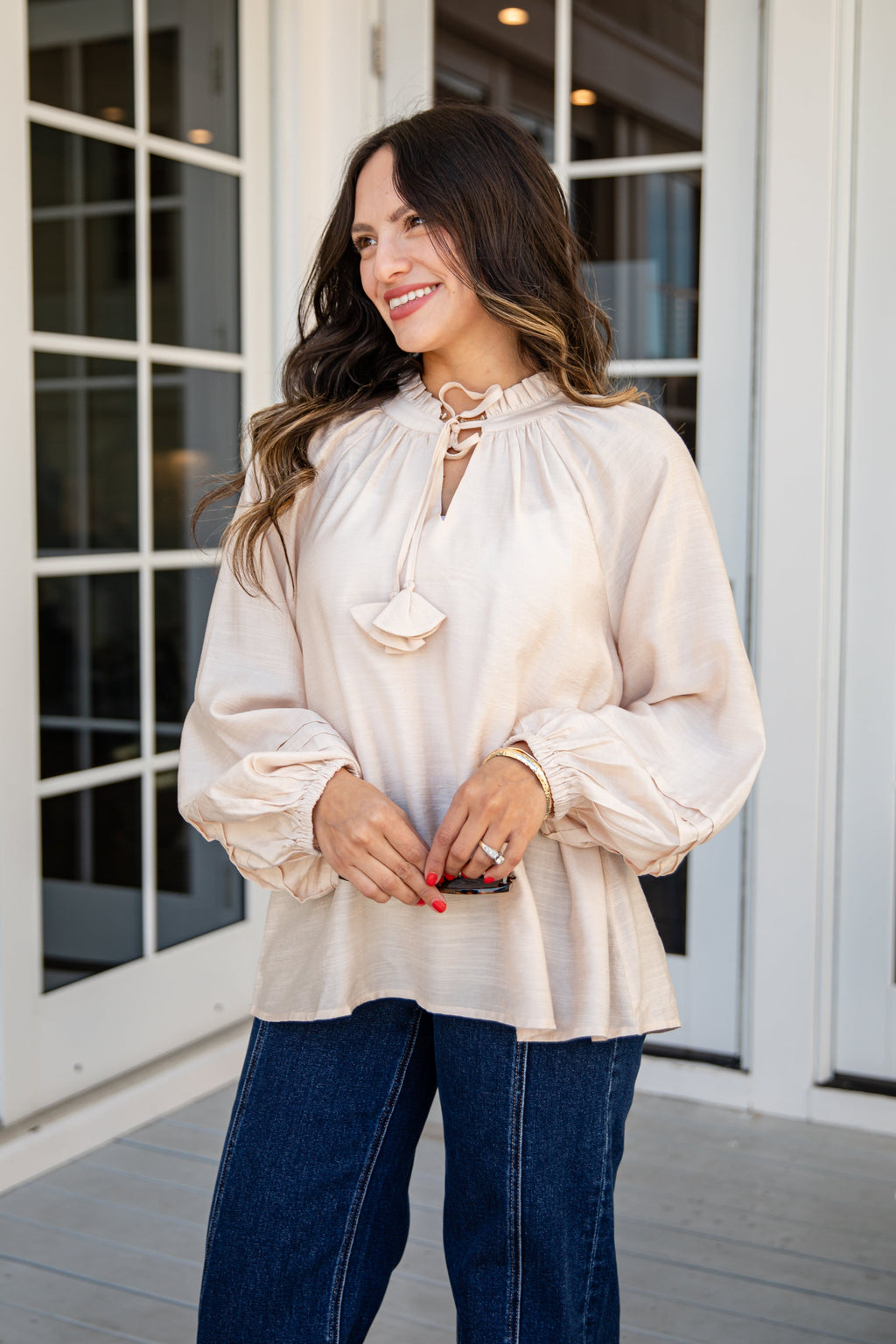 FINAL SALE - Easy Going Ruffle Blouse