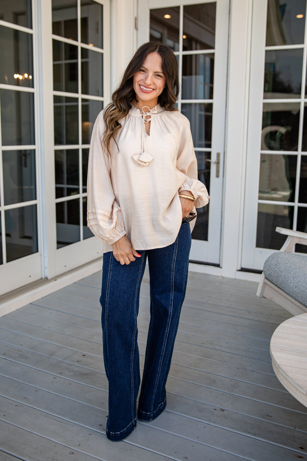 FINAL SALE - Easy Going Ruffle Blouse