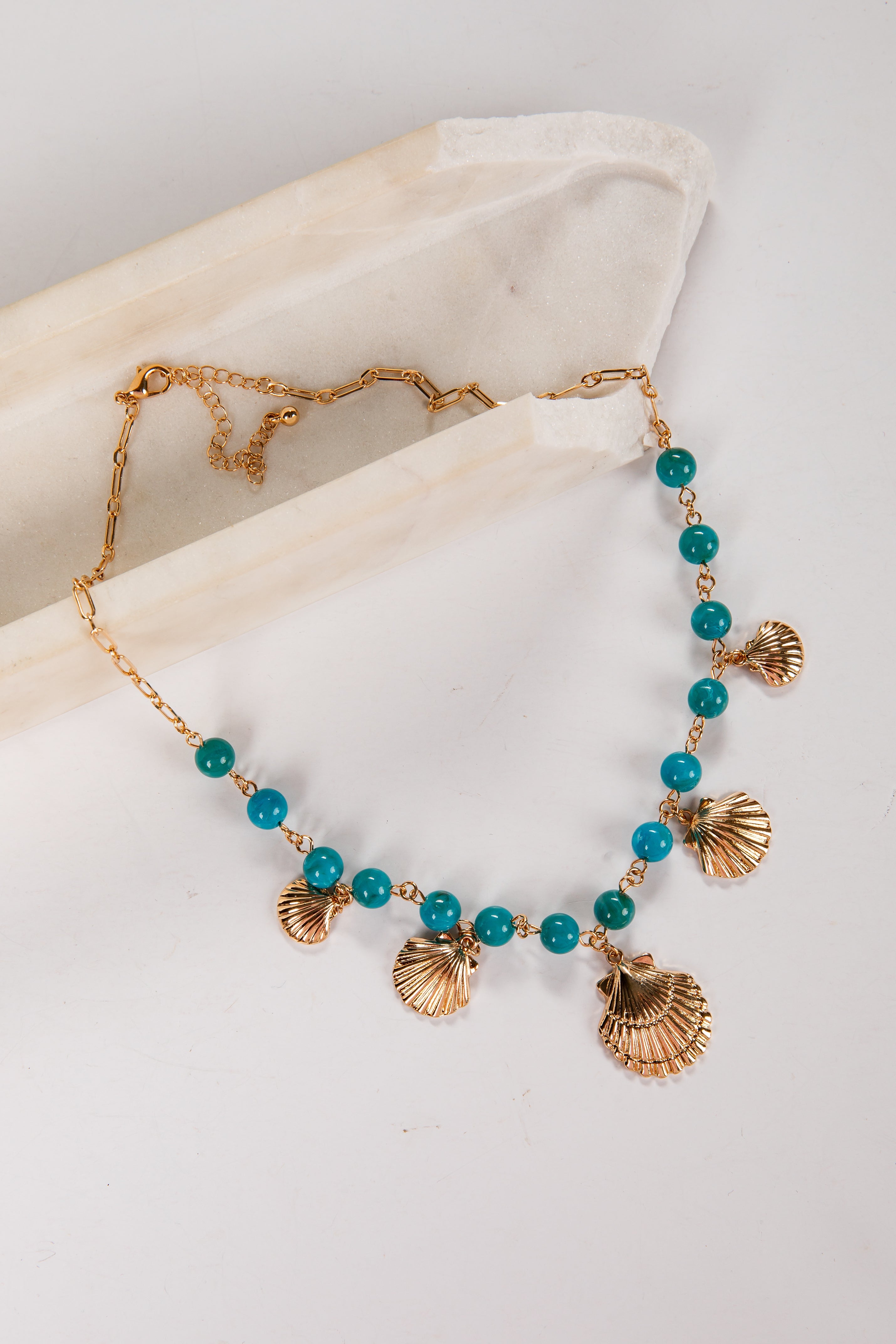 Tinsley Tide Turquoise Shell Charm Necklace