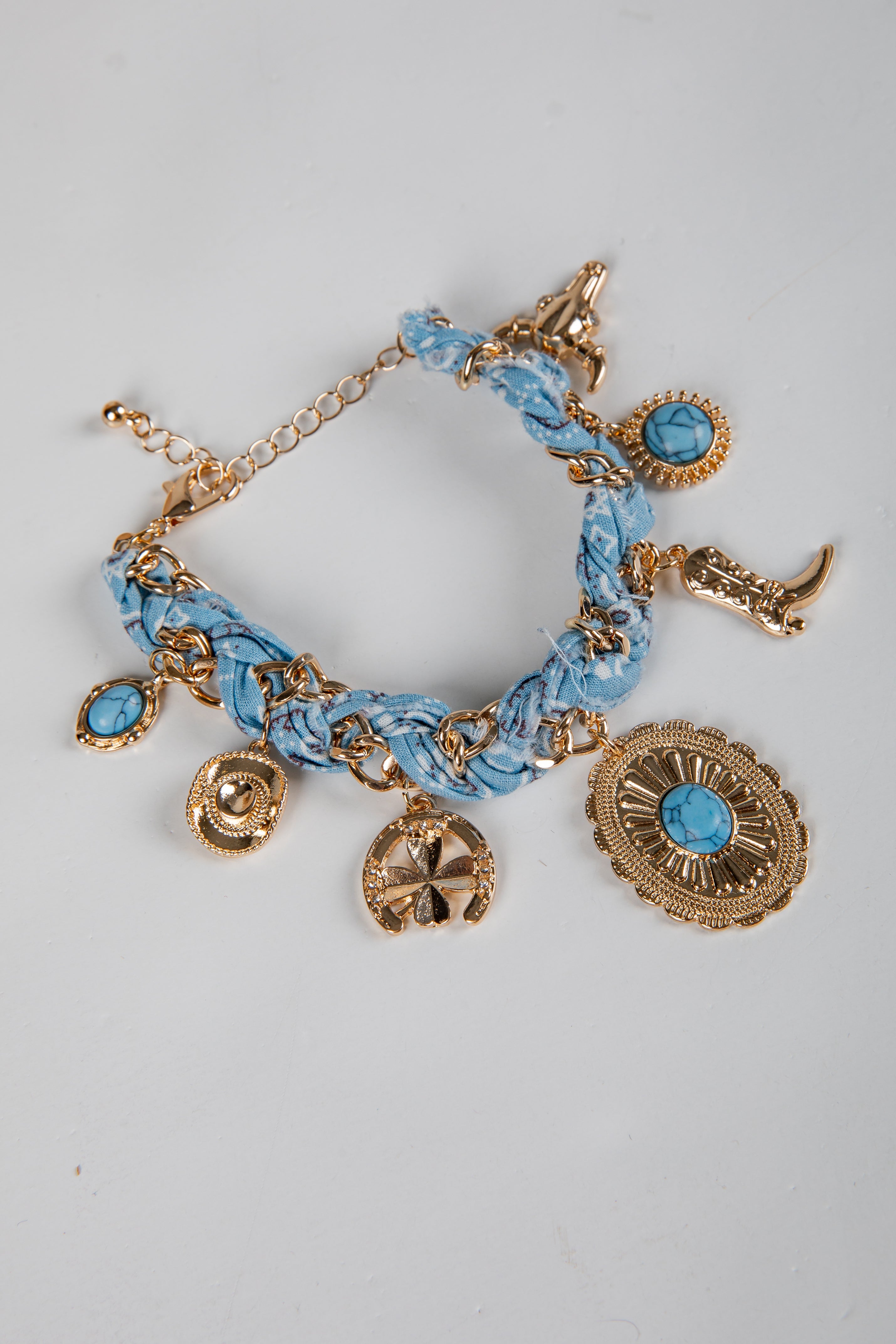 Clara Turquoise Western Charm Layered Bracelet