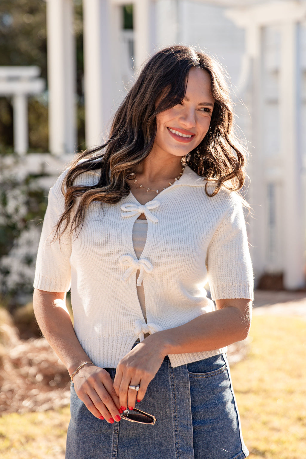 FINAL SALE - Charmed by Bows Sweater