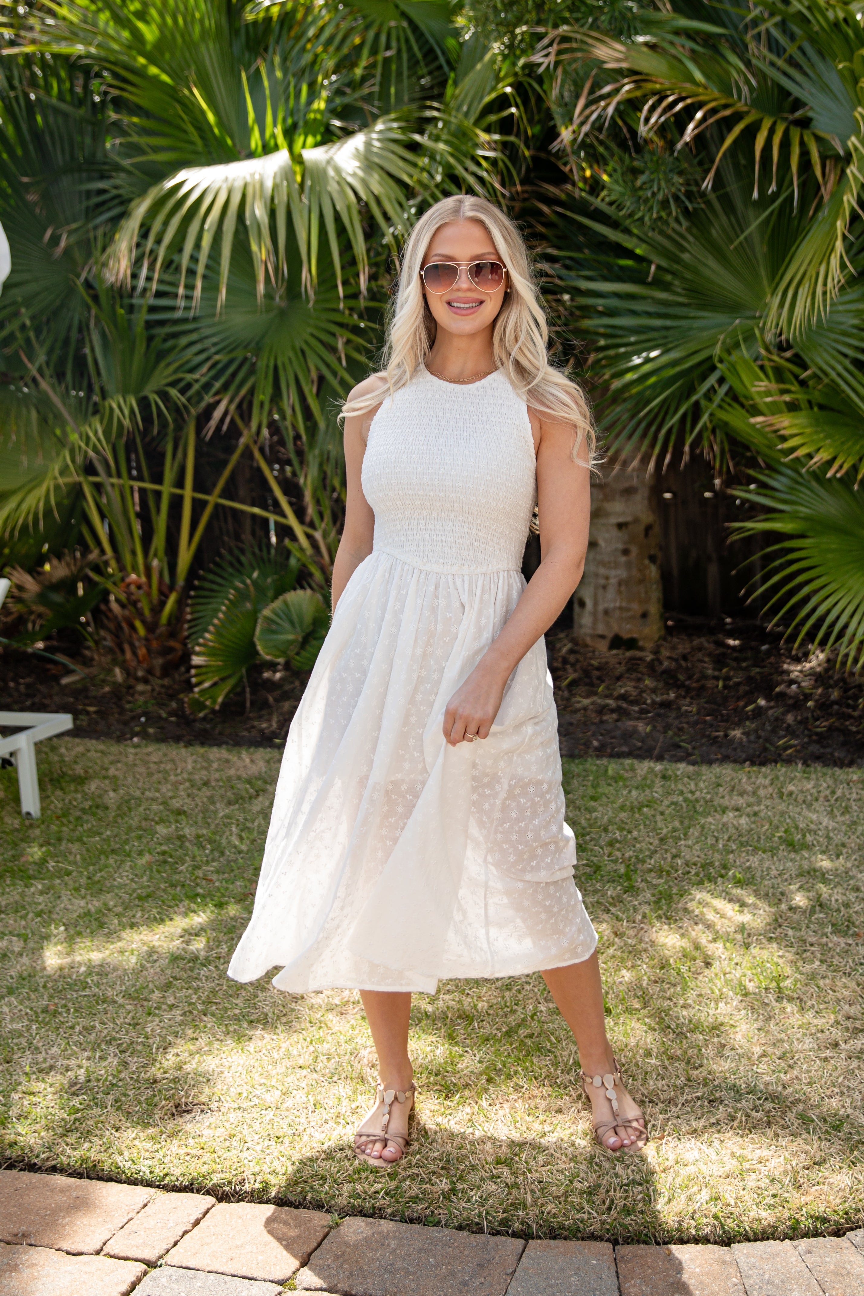 Storybook Stroll Smocked Midi Dress