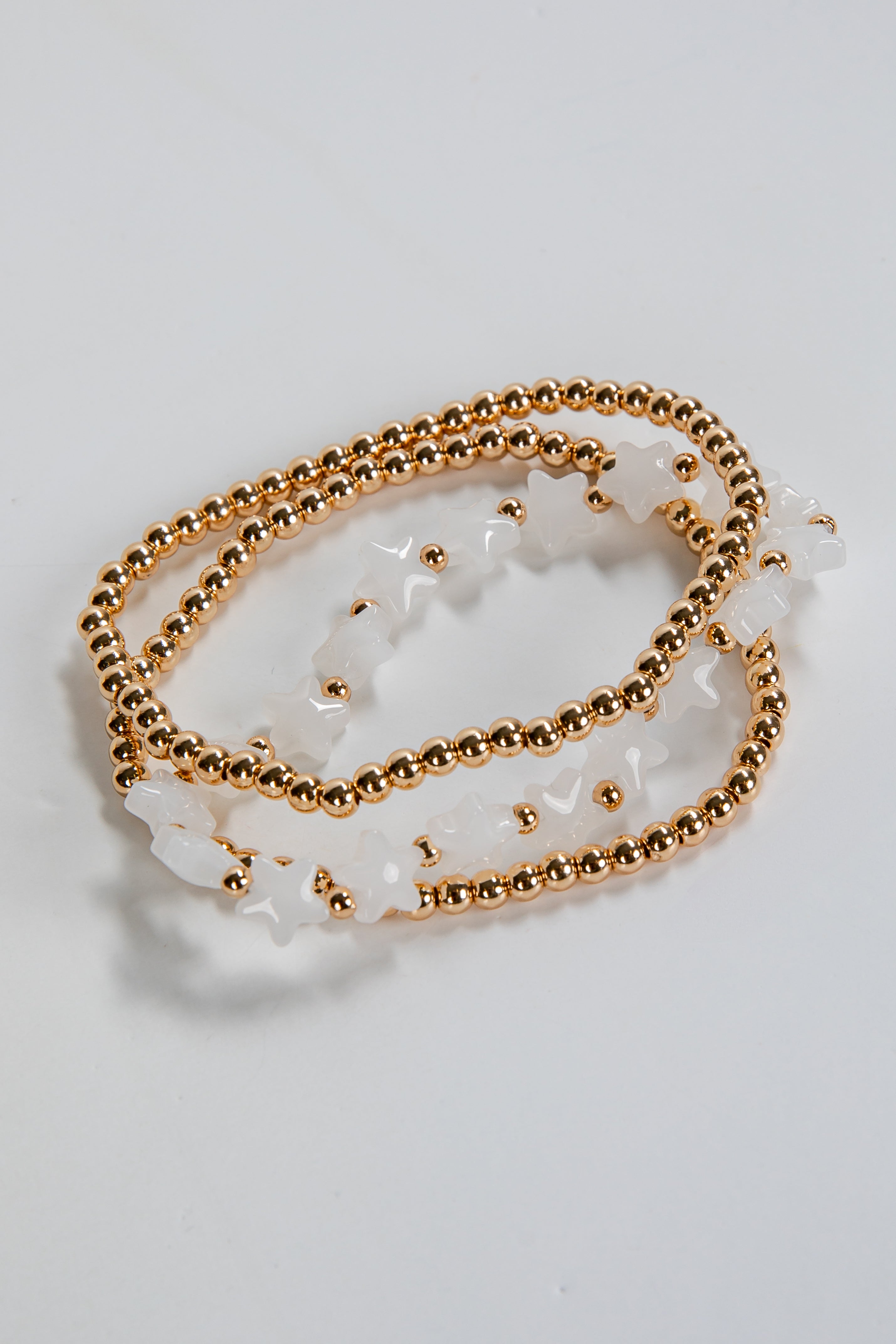 Marley Gold Star Beaded Bracelet Set