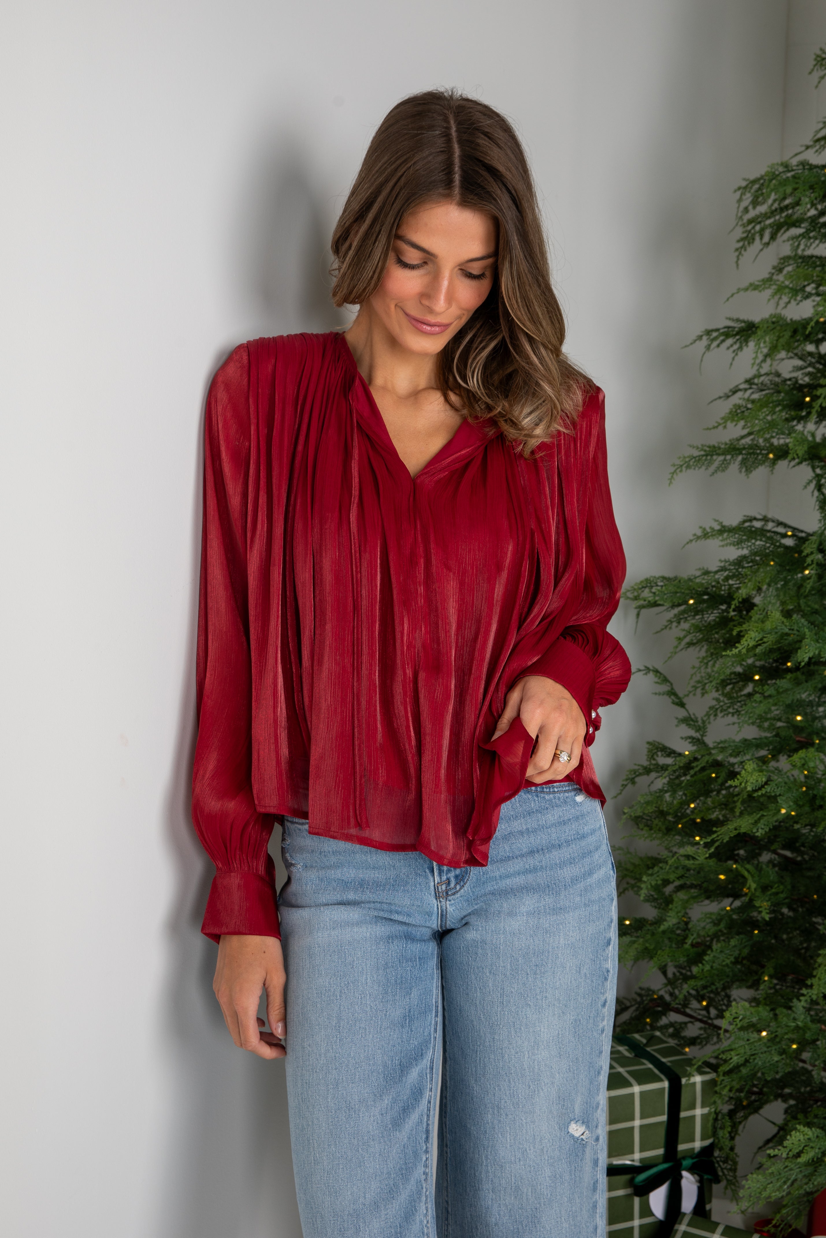 FINAL SALE - Cranberry Gala Blouse