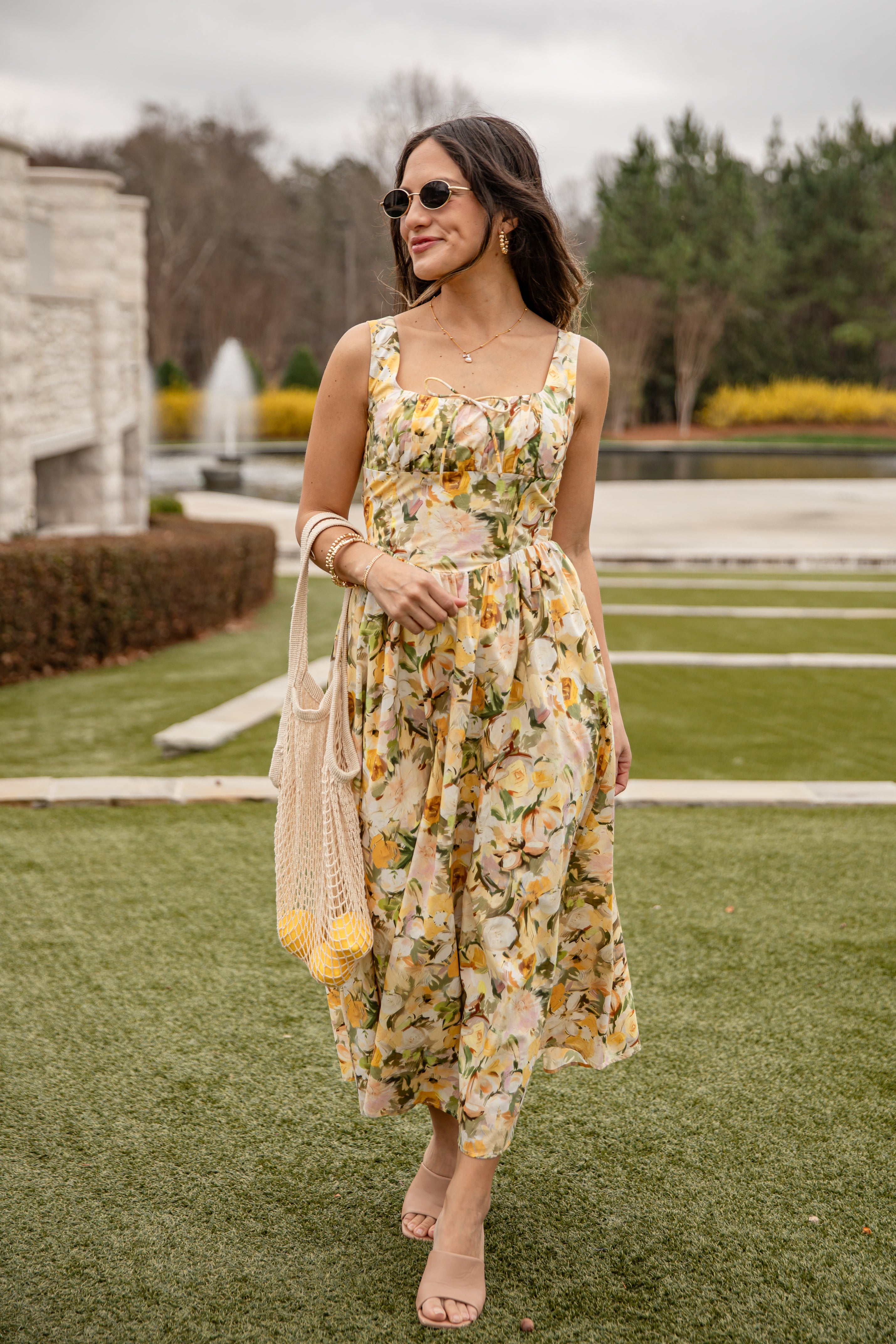 Wildflower Fields Yellow Floral Maxi Dress