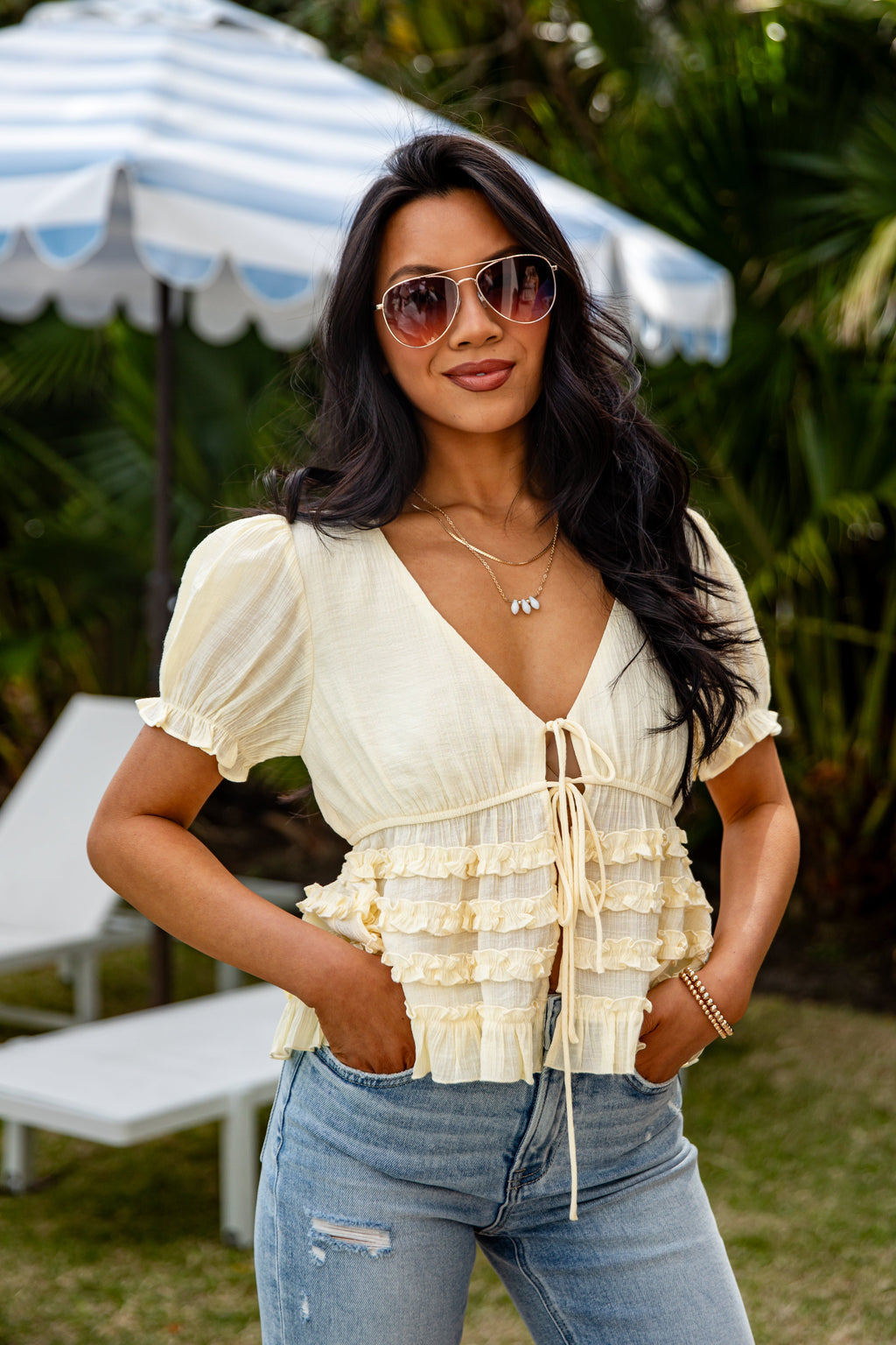Soft Sunshine Yellow Puff Sleeve Blouse