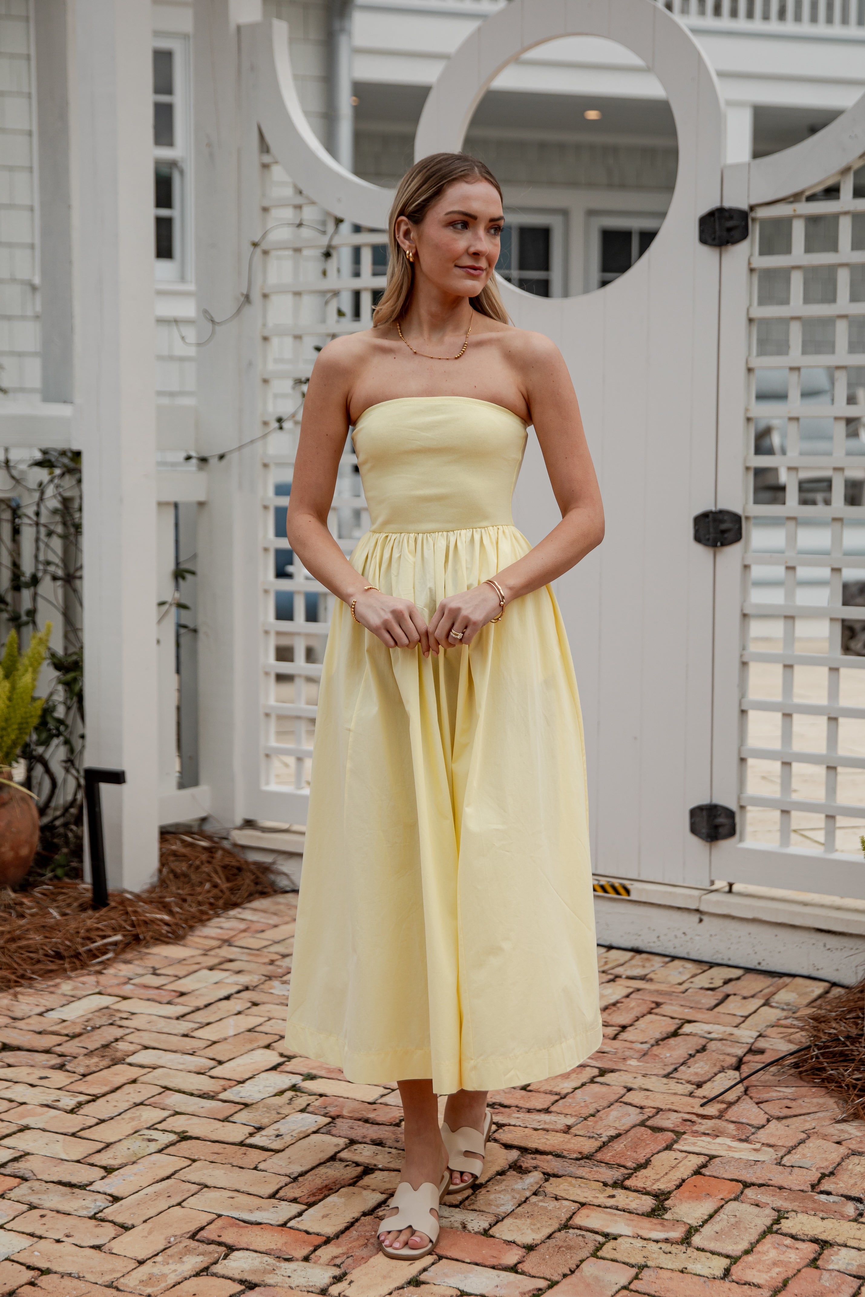 Chateau Days Strapless Maxi Dress