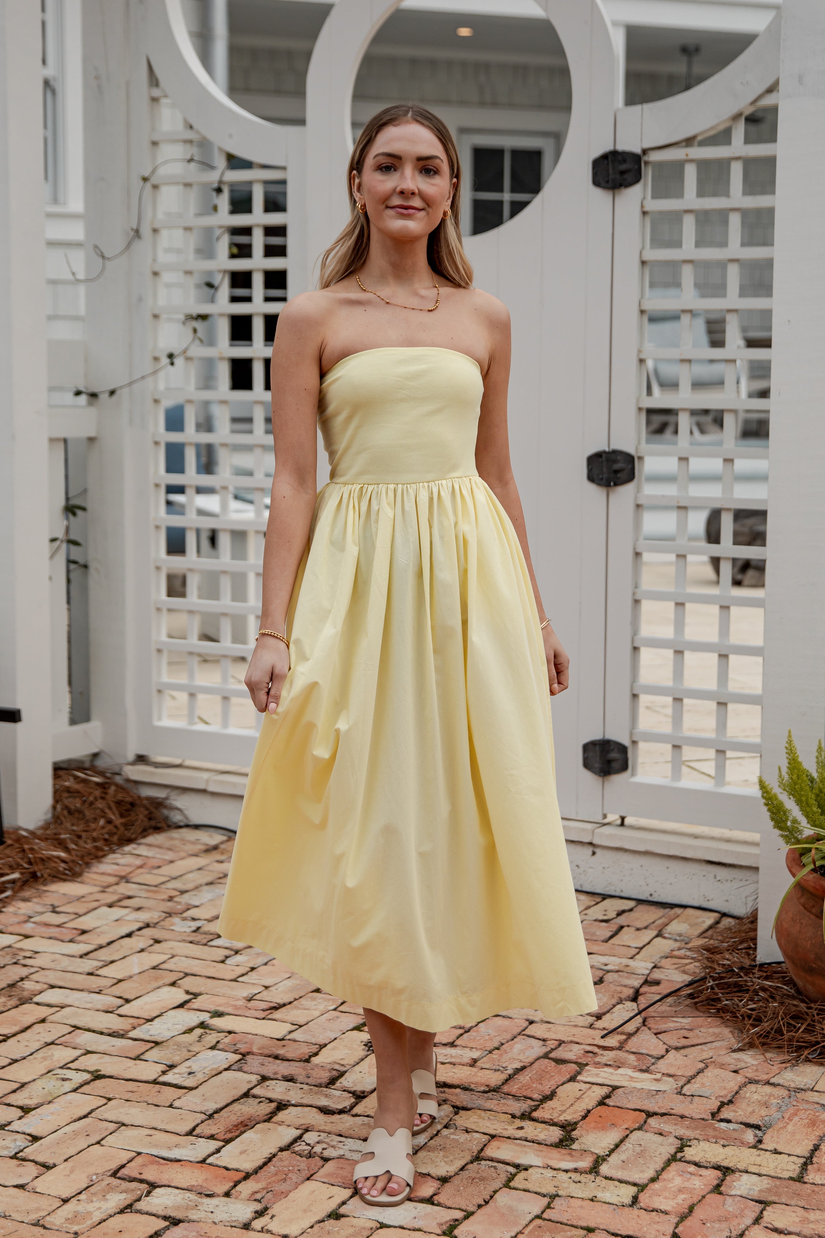 Chateau Days Strapless Maxi Dress