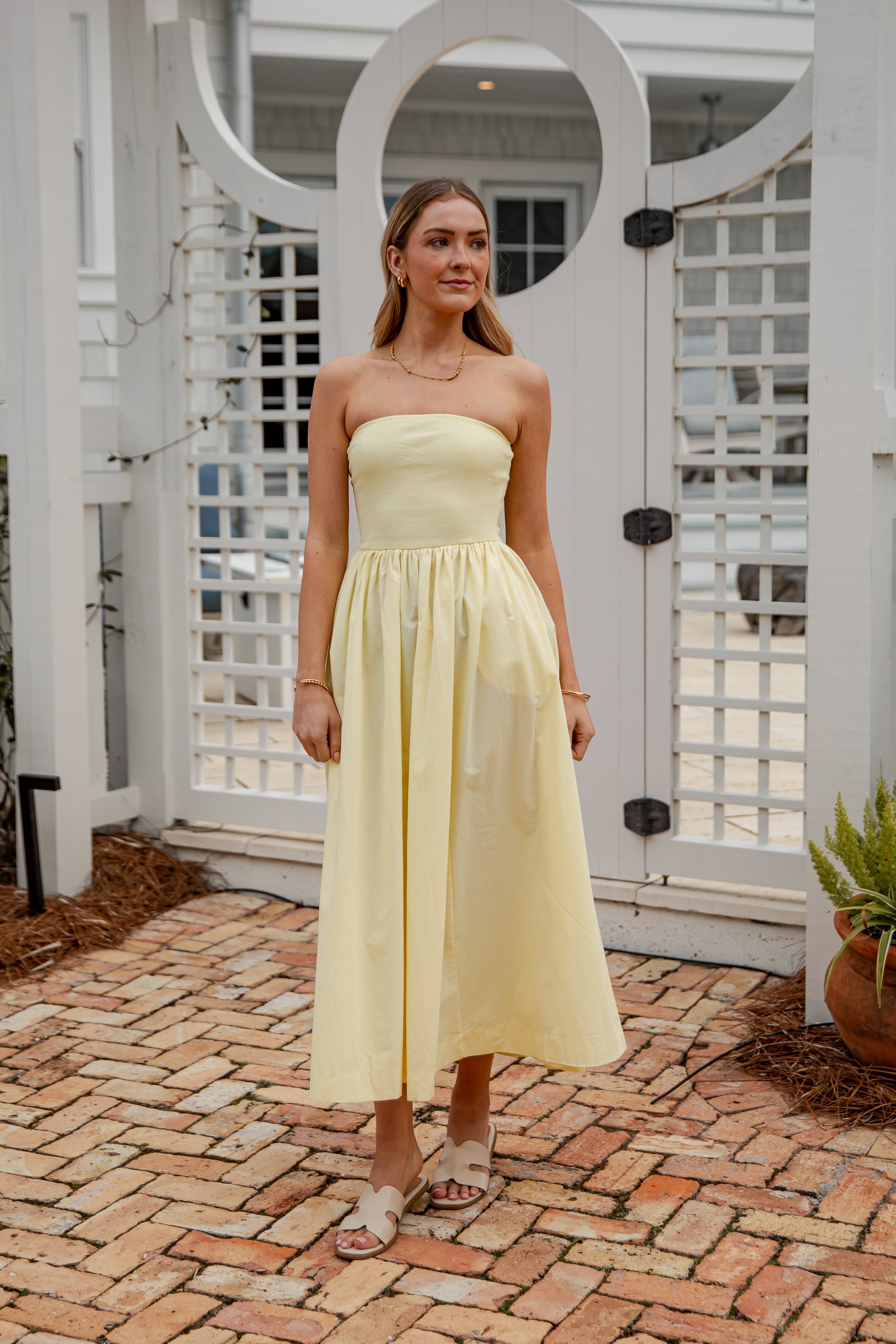 Chateau Days Strapless Maxi Dress